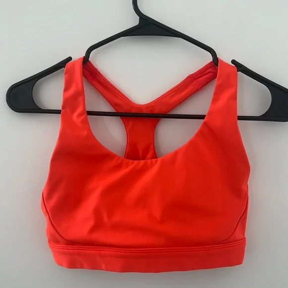 Brassière De Sport Racer Back – Orange, Taille S, Nylon, Neuve Sans étiquettes
